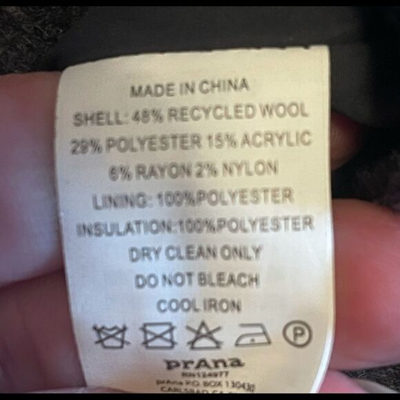 Prana recycled wool coat sz M - Picture 9 of 9